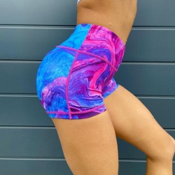 Training short multicolor MARBLE MADNESS for women | VOXY