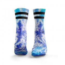 Multicolor workout TIE DYE 2 STRIPES berry blue socks – HEXXEE SOCKS