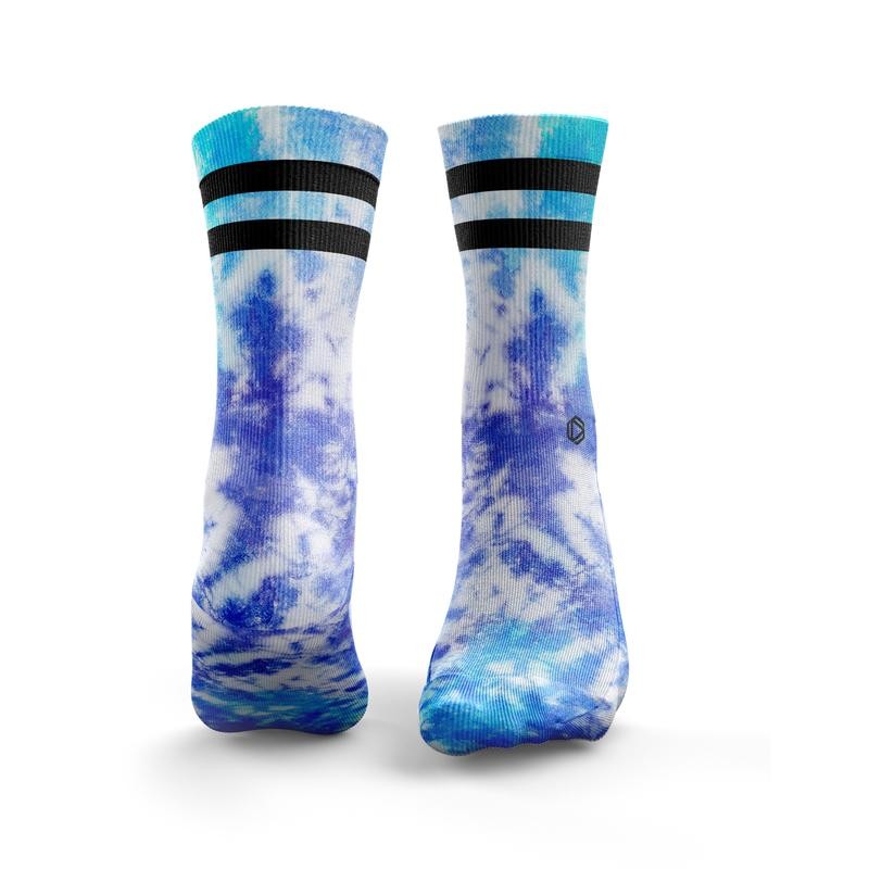 Chaussettes multicolores TIE DYE 2 STRIPES berry blue| HEXXEE SOCKS — Multicolor · Taille M (40-43)