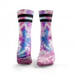 Multicolor workout TIE DYE 2 STRIPES frozen pink and blue socks – HEXXEE SOCKS