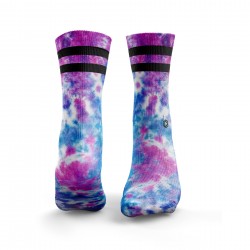 Chaussettes multicolores TIE DYE 2 STRIPES ice blast| HEXXEE SOCKS