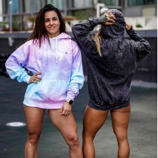 Sweat kangourou à capuche multicolor TIE-DYE | HEXXEE