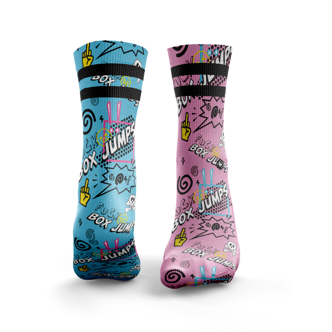 Chaussettes multicolores F BOX JUMPS STRIPES| HEXXEE SOCKS — Multicolor · Taille L (43-46)