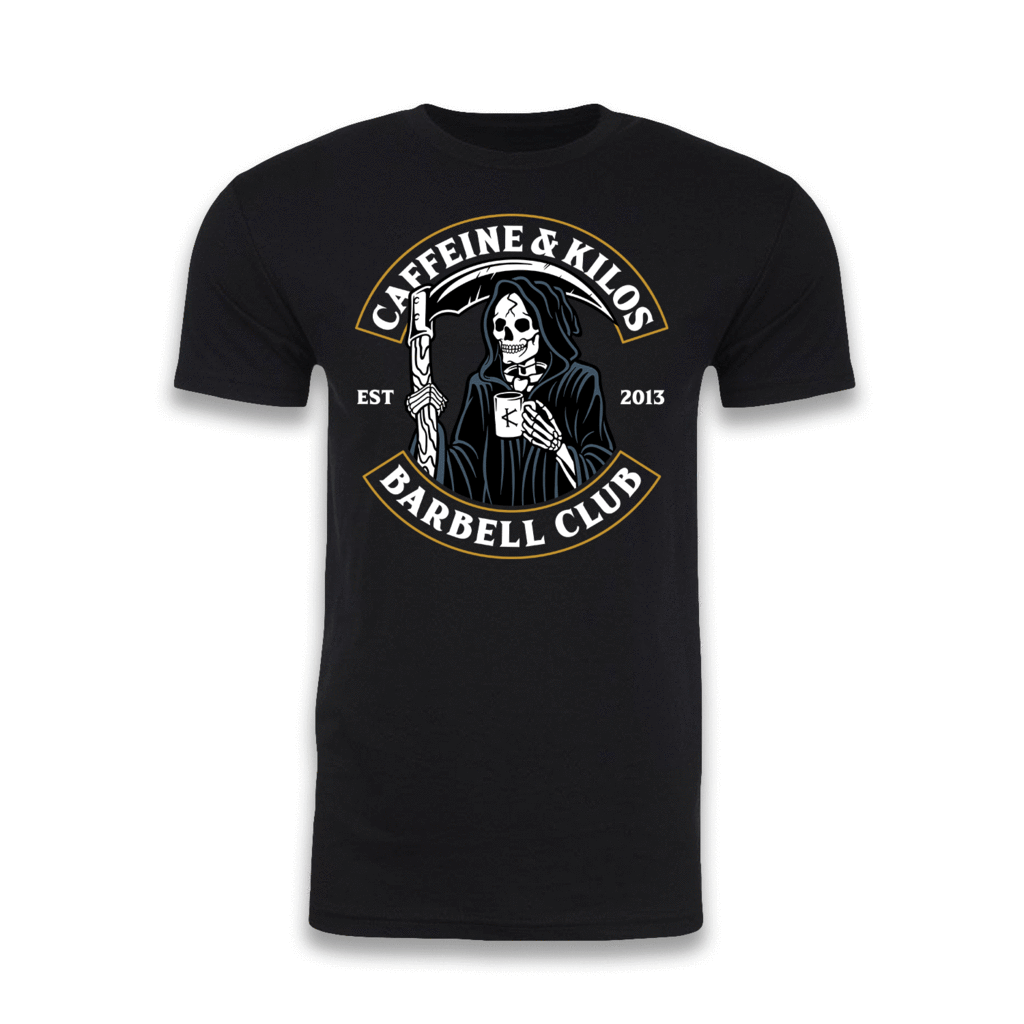T-shirt Homme noir REAPER SHIRT GOLD | CAFFEINE and KILOS — Noir · Taille S