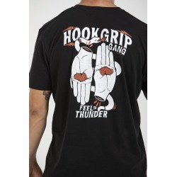 Black unisexe T-Shirt HOOKGRIP GANG | THUNDERNOISE