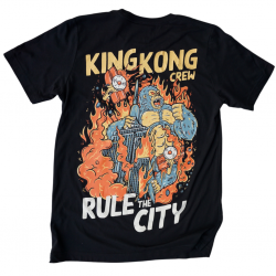 Black unisexe T-Shirt KING KONG CREW | BARBELL REGIMENT