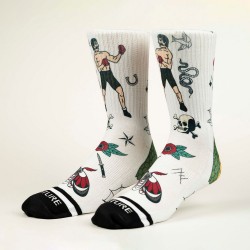 Chaussettes blanches THE FIGHTER| WODABLE