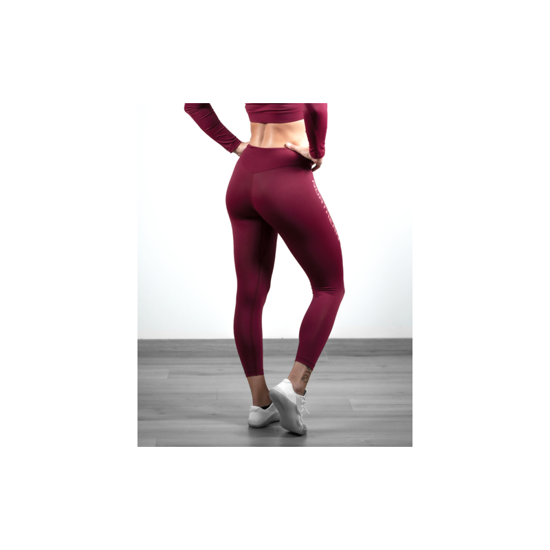 Women's workout legging 7/8 NORTHERN SPIRIT Burgundy POLARIS model