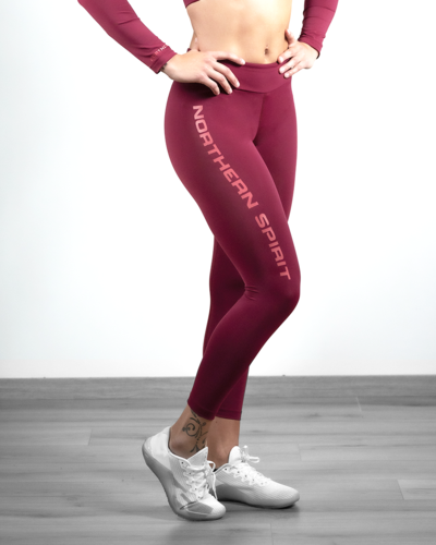 Legging 7/8 femme POLARIS Burgundy| NORTHERN SPIRIT — Bordeaux · Taille XS