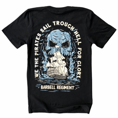 T-shirt charcoal black WE THE PIRATES for men | SAVAGE BARBELL