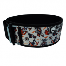 THE SUMMER Straight Weightlifting Belt White | BARBELL REGIMENT