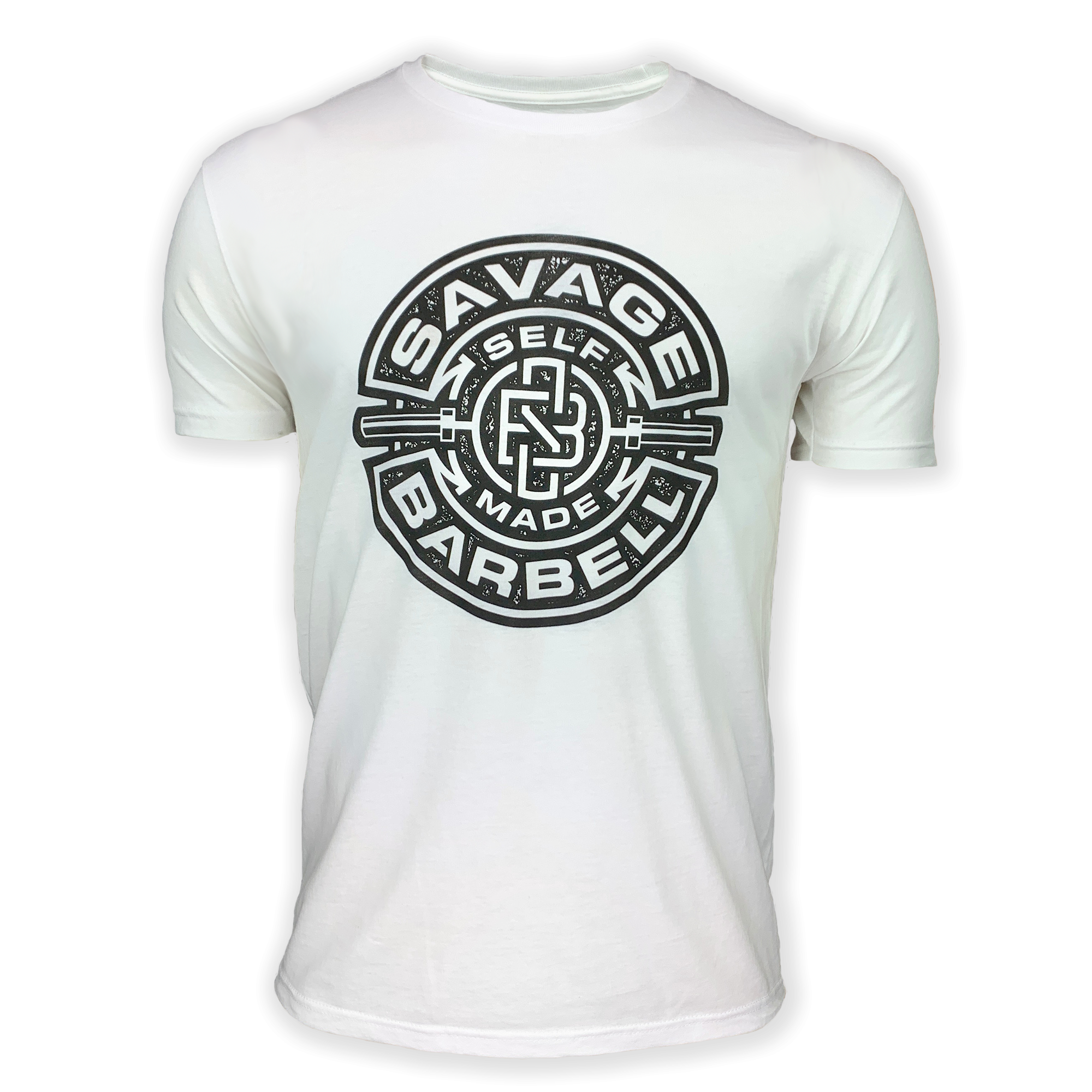 workout t-shirt SAVAGE BARBELL SELF MADE