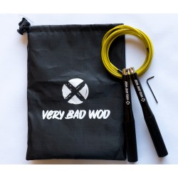 Corde à sauter noire câble jaune Velocity + | VERY BAD WOD