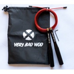Corde à sauter noire câble rouge Velocity + | VERY BAD WOD