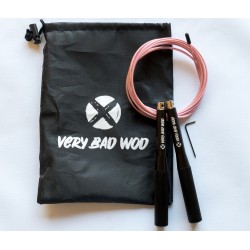 Corde à sauter noire câble rose Velocity + | VERY BAD WOD