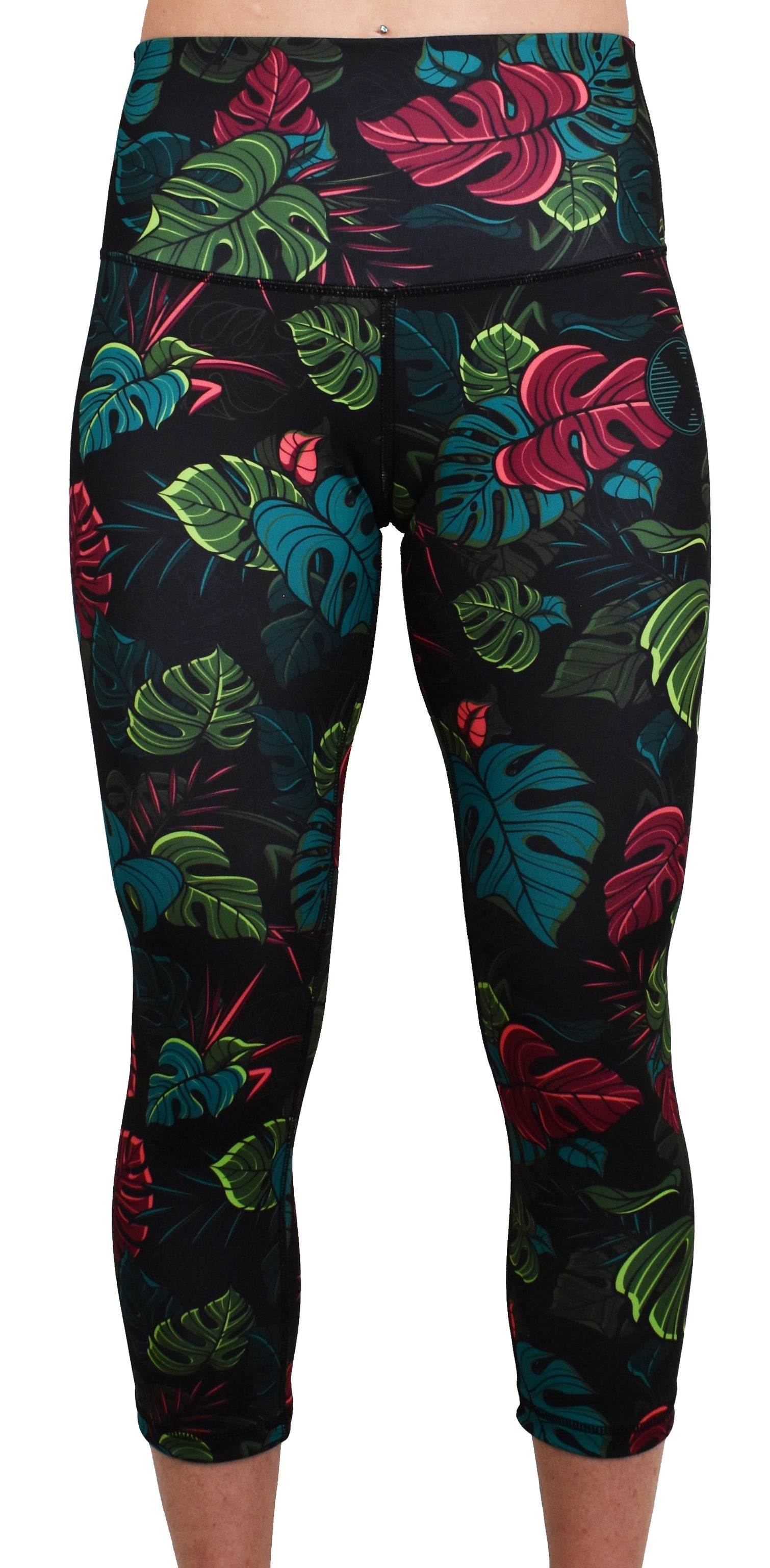 Legging 3/4 taille mi haute femme SUPER MONSTERA multicolor| PROJECT X — Multicolor · Taille L