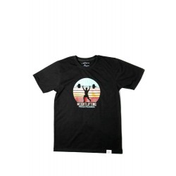 T-Shirt homme noir VINTAGE WEIGHTLIFTER | ARDOR PROGRESS