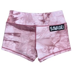 Training short MAUVE TIE DYE for women | SAVAGE BARBELL