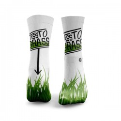 Chaussettes blanches ASS TO GRASS | HEXXEE SOCKS