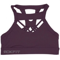 Training bra purple THE LACEY PLUM for women | ROKFIT