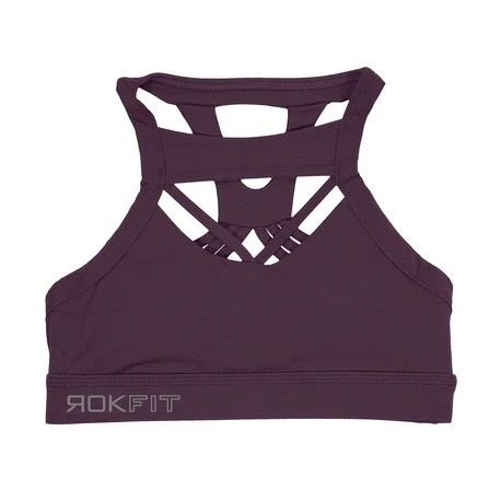 Training bra purple THE LACEY PLUM for women | ROKFIT