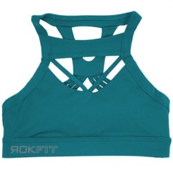 Training bra blue THE LACEY TEAL for women | ROKFIT