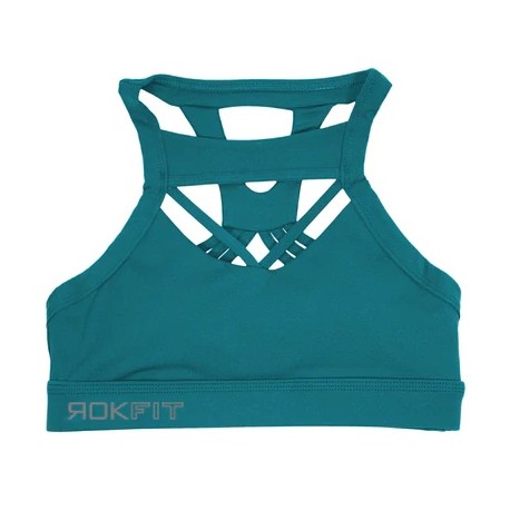 Brassière femme bleue THE LACEY TEAL | ROKFIT