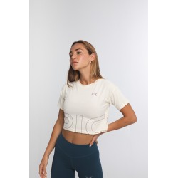 Training Crop T-shirt white WOD for women | PICSIL CLOTHES