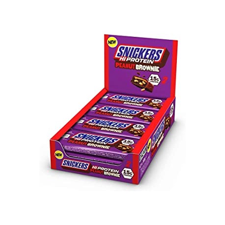 Pack de 12 Barres protéinées SNICKERS PROTEIN PEANUT BROWNIE | MARS PROTEIN