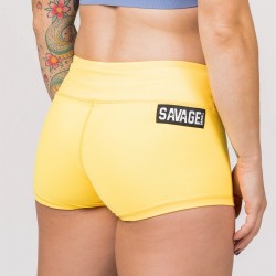 Short femme jaune YELLOW | SAVAGE BARBELL