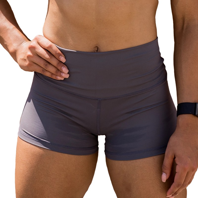 Short femme gris best sale
