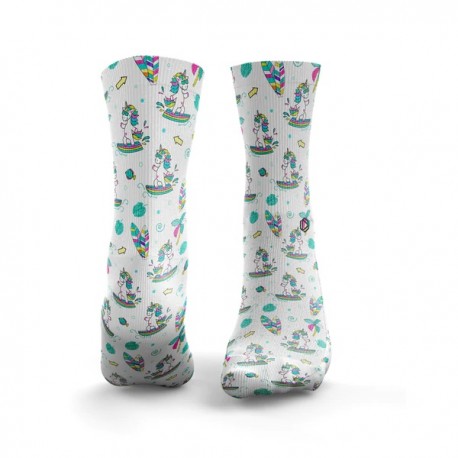 Chaussettes blanches SURFING UNICORNS | HEXXEE SOCKS