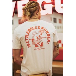 T-Shirt blanc MR. KETTLEBELL'S BURGER | THUNDERNOISE