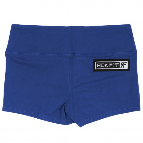 Training short blue NIGHT mid waist for women |ROKFIT