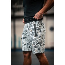 Men's THE REGIMENT white workout short | BARBELL REGIMENT