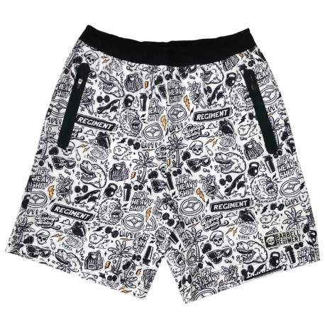 Men's THE REGIMENT white workout short | BARBELL REGIMENT