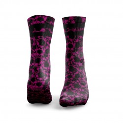 Pink and black workout TOMB OF SKULLS socks | HEXXEE SOCKS