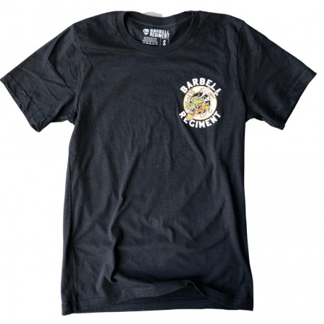 T-Shirt noir FORGED IN THE FLAMES | BARBELL REGIMENT