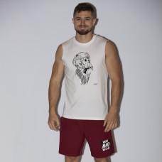Muscle tank white GORILLA OPS for men | VERY BAD WOD