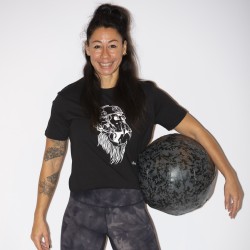 Crop t-shirt femme noir GORILLA OPS | VERY BAD WOD x WILL LENNART TATOO