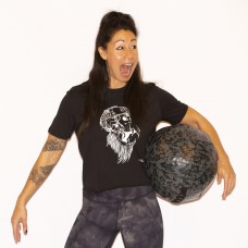 Crop t-shirt femme noir GORILLA OPS | VERY BAD WOD x WILL LENNART TATOO