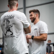 T-Shirt blanc THE BUTCHER | BARBELL REGIMENT