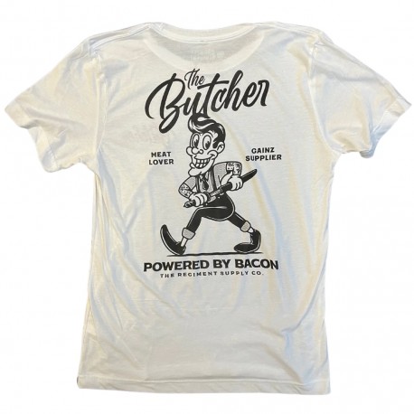 T-Shirt blanc THE BUTCHER | BARBELL REGIMENT