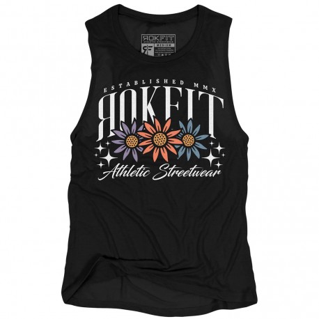 Training muscle tank black SUNBATHER for women |ROKFIT