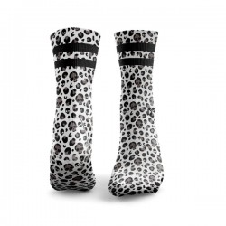 White workout LEOPARD SKULLS black and white socks – HEXXEE SOCKS