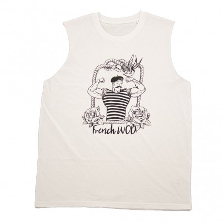 Muscle Tank homme blanc FRENCH WOD | VERY BAD WOD