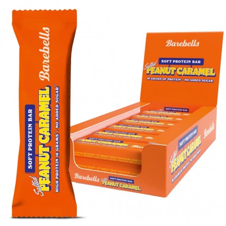 BAREBELLS Pack de 12 Barres protéinées CACAHUETE CARAMEL