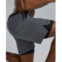 Men's grey short UNBROKEN UNLINED 7" 255 Charcoal Heather BIG LOGO | TYR