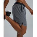 Men's grey short UNBROKEN UNLINED 7" 255 Charcoal Heather BIG LOGO | TYR
