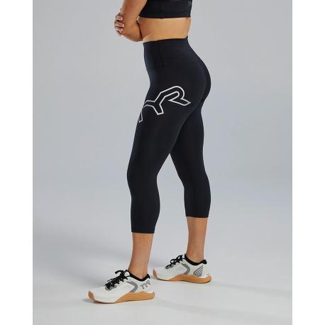 Training high waist 3/4 legging KINETIC™ 001 Black | TYR